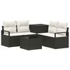 vidaXL Ensemble de Canap&eacute;s 6 pc Noir et blanc cr&egrave;me
