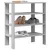 vidaXL &Eacute;tag&egrave;re &agrave; chaussures sonoma gris 61x32x70 cm bois d'ing&eacute;nierie