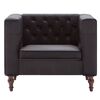 vidaXL Fauteuil noir velours