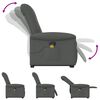vidaXL Fauteuil de massage inclinable Gris fonc&eacute; Tissu