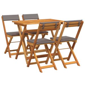 vidaXL Ensemble bistrot 5 pcs Marron Bois d'acacia massif