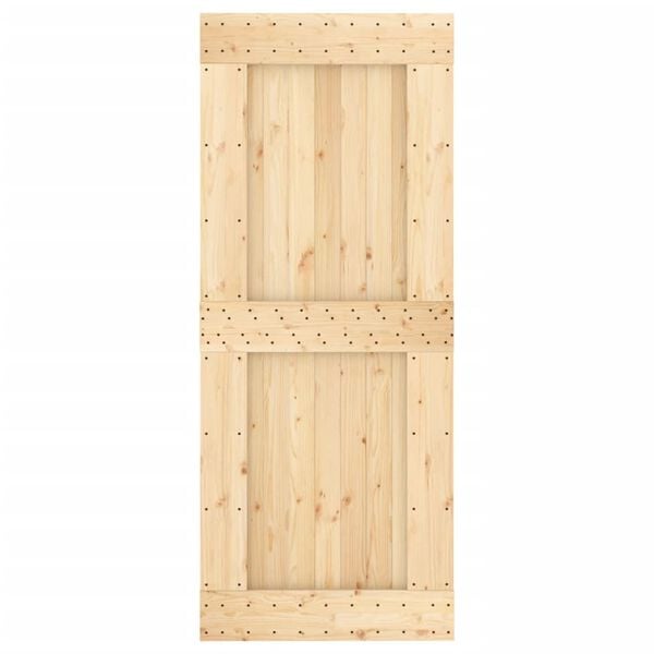 vidaXL Porte coulissante et kit de quincaillerie 85x210 cm pin massif
