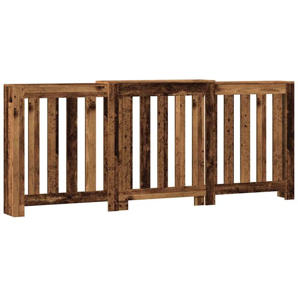 vidaXL Cache-radiateur vieux bois 205x21,5x83,5 cm bois d'ing&eacute;nierie