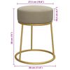 vidaXL Tabouret rond Gris foncé Velours