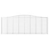 vidaXL Paniers à gabions arqués 7 pcs 400x50x140/160 cm Fer galvanisé