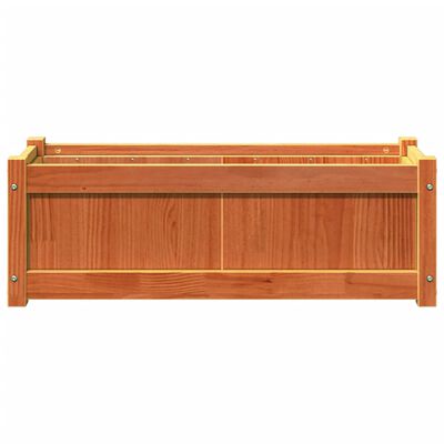 vidaXL Jardinière cire marron 90x31x31 cm bois de pin massif