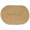 vidaXL Tapis de surface ovale Naturel 152 x 245 cm Jute