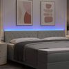 vidaXL T&ecirc;te de lit LED avec t&ecirc;te de lit Gris clair 200 cm Polyester