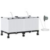 vidaXL Porte-plante de jardin avec irrigation et roues 2 pc Blanc PP