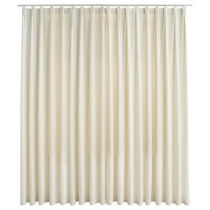 vidaXL Rideau occultant avec crochets Velours Cr&egrave;me 290x245 cm