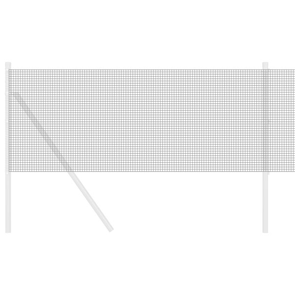 vidaXL Clôture en fil soudé Gris 0.8 x 10 m Acier