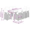 vidaXL Ensemble de bistro de jardin 9 pcs coussins gris poly rotin