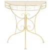 vidaXL Table d'appoint Vintage Demi-ronde Métal 72x36x74 cm Doré