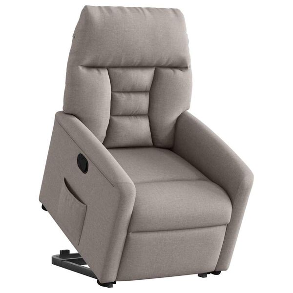 vidaXL Fauteuil inclinable taupe tissu