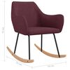vidaXL Chaise &agrave; bascule Violet Tissu