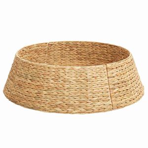 vidaXL Collier de sapin de No&euml;l Rond Marron 90 x 90 x 28 cm