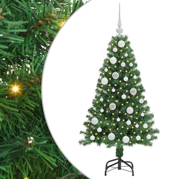 vidaXL Sapin de Noël artificiel Vert 120 cm PVC, Acier et Plastique