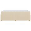vidaXL Cadre de lit avec matelas Cr&egrave;me 120 x 190 cm tissu