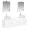 vidaXL Ensemble de mobilier de salle de bain 5 pcs Blanc