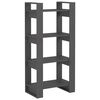 vidaXL Biblioth&egrave;que/S&eacute;parateur de pi&egrave;ce Gris 60x35x125 cm Bois massif