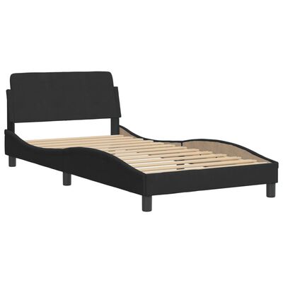 vidaXL Cadre de lit sans matelas noir 100x200 cm velours