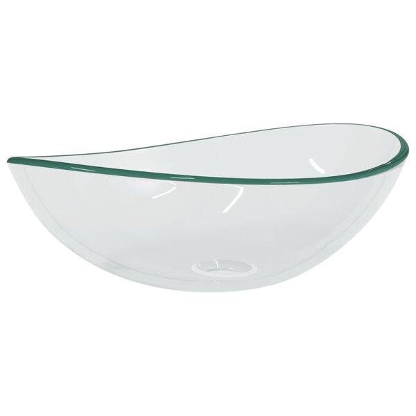 vidaXL Lavabo Verre tremp&eacute; 54,5x35x15,5 cm Transparent