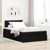 vidaXL Lit ottoman avec matelas noir 120x200 cm tissu
