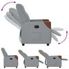 vidaXL Fauteuil inclinable &eacute;lectrique Gris clair Tissu