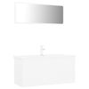 vidaXL Ensemble de meubles de salle de bain Blanc Agglom&eacute;r&eacute;