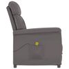 vidaXL Fauteuil de massage Gris Similicuir