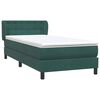 vidaXL Sommier &agrave; lattes de lit et matelas vert fonc&eacute; 100x210cm velours