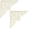 vidaXL Supports d'&eacute;tag&egrave;re murale 2 pc Blanc antique 24 x 24 x 3,5 cm