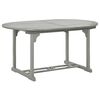 vidaXL Table de jardin Gris 200x100x75 cm Bois d'acacia massif