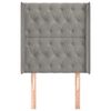 vidaXL T&ecirc;te de lit avec oreilles Gris clair 83x16x118/128 cm Velours