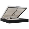 vidaXL Cadre de lit ottoman Noir King size Simili cuir