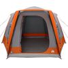 vidaXL Tente de camping Gris et orange 420 x 420 x 227 cm Polyester
