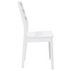 vidaXL Chaises à manger 2 pcs blanc bois massif caoutchouc