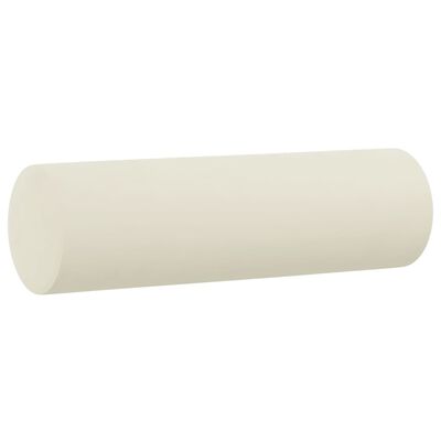 vidaXL Coussins décoratifs lot de 2 Crème Ø15x50 cm Velours