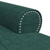 vidaXL Chaise longue avec coussin Vert foncé 91 x 157 x 91 cm tissu