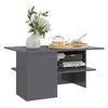 vidaXL Table basse gris brillant 90x60x46,5 cm bois d'ing&eacute;nierie