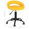 vidaXL Chaises pivotantes &agrave; manger lot de 4 jaune moutarde velours