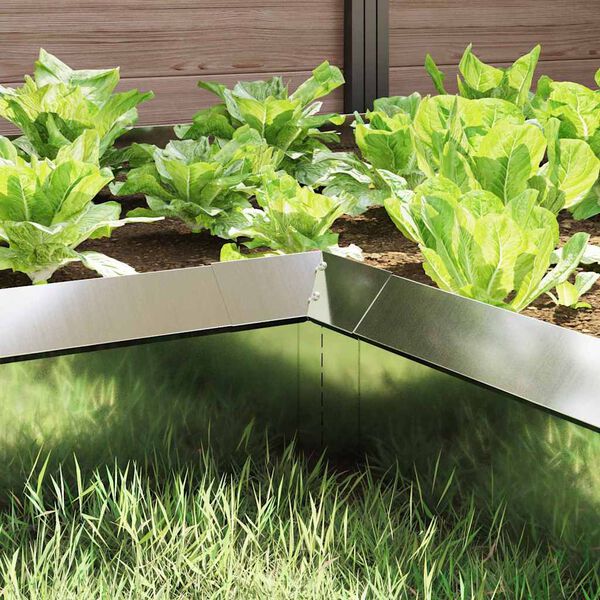 vidaXL Cl&ocirc;ture &agrave; escargots Argent 10 x 10 x 25 cm Acier galvanis&eacute;