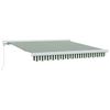 vidaXL Auvent r&eacute;tractable Vert et blanc 350 x 250 cm