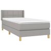vidaXL Sommier &agrave; lattes de lit avec matelas Gris clair 80x200 cm Tissu