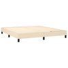 vidaXL Sommier &agrave; lattes de lit avec matelas Cr&egrave;me 180x200 cm Tissu