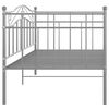 vidaXL Cadre de canap&eacute;-lit sans matelas gris m&eacute;tal 90x200 cm