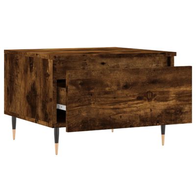 vidaXL Table basse chêne fumé 50x46x35 cm bois d'ingénierie