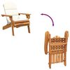 vidaXL Chaise de jardin Adirondack avec coussins bois massif d'acacia