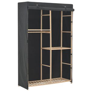 vidaXL Garde-robe &agrave; 3 niveaux Gris 110 x 40 x 170 cm Tissu