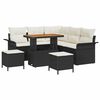 vidaXL Ensemble de canap&eacute; de jardin 8 pc Noir polyrotin
